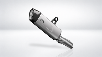 BMW R 1250 GS(A) adjustable exhaust – Nomad Hexagon Pearl Grey/Carbon Gloss (2021–2024)