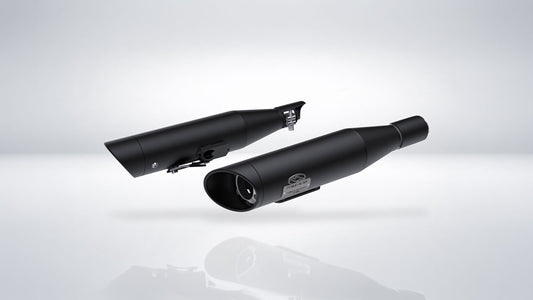 Triumph Bonneville Bobber adjustable exhaust - King Wrinkle Black (2017-2020)