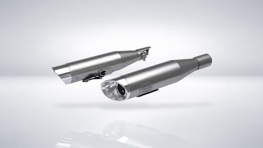 Triumph Bonneville Bobber adjustable exhaust - King Brushed (2017-2020)