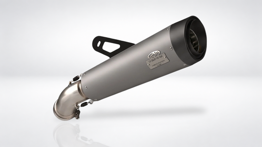 BWM R NineT exhaust - Slashcut Pearl Grey/Wrinkle Black (2017-2020)